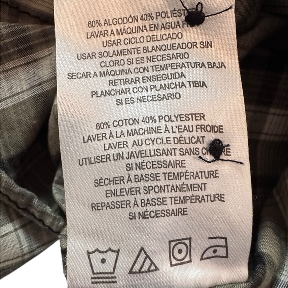 Surplus Men's Medium Casual Plaid Button Down Shirt - Olive and Tan - Picture 6 of 6